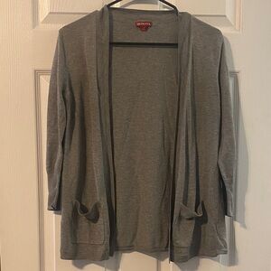 Merona Company Women's Gray Open Cardigan
